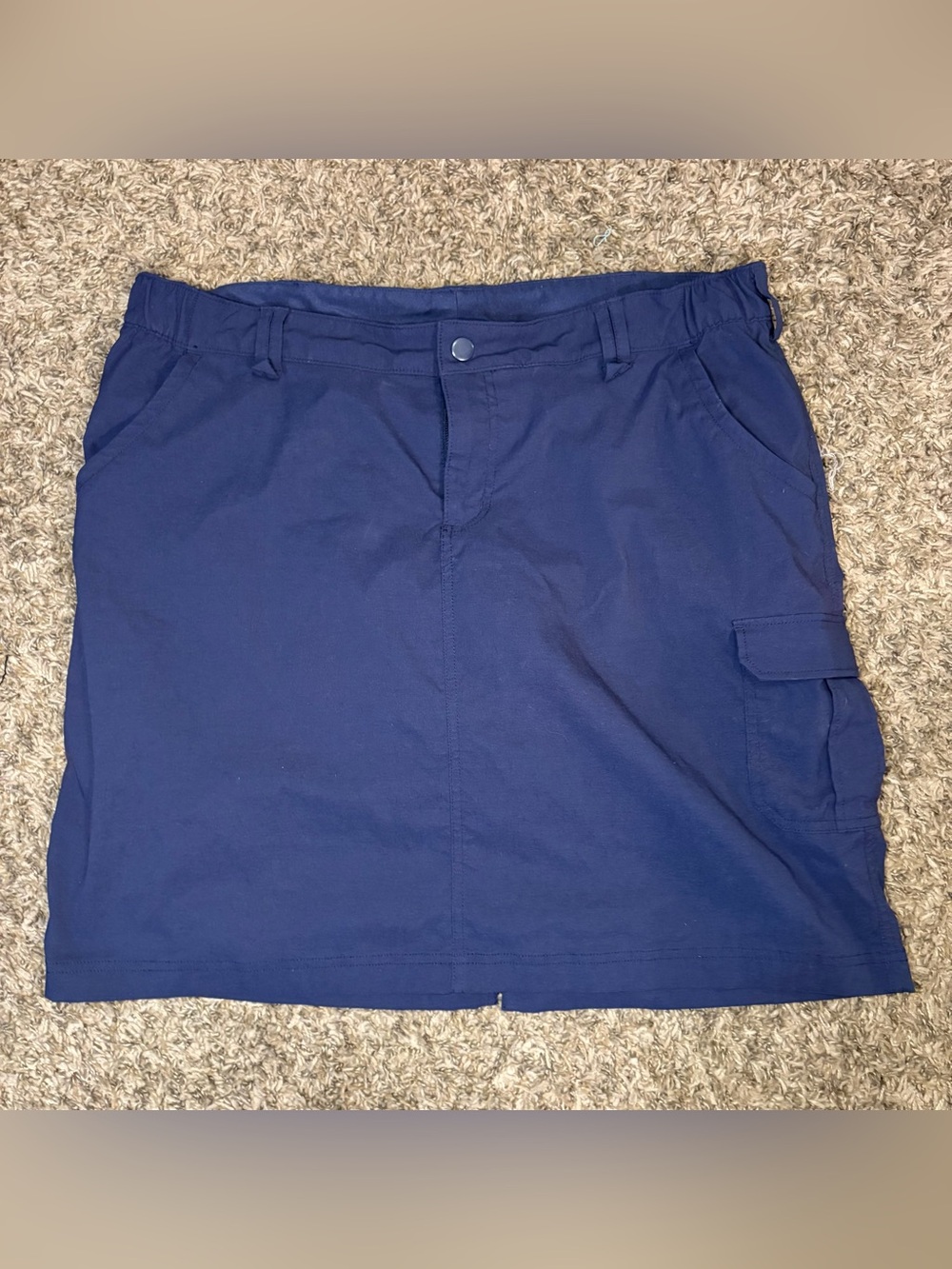 Duluth Trading Co. Navy Cargo Skort Size 18 Outdoor Hiking Utility